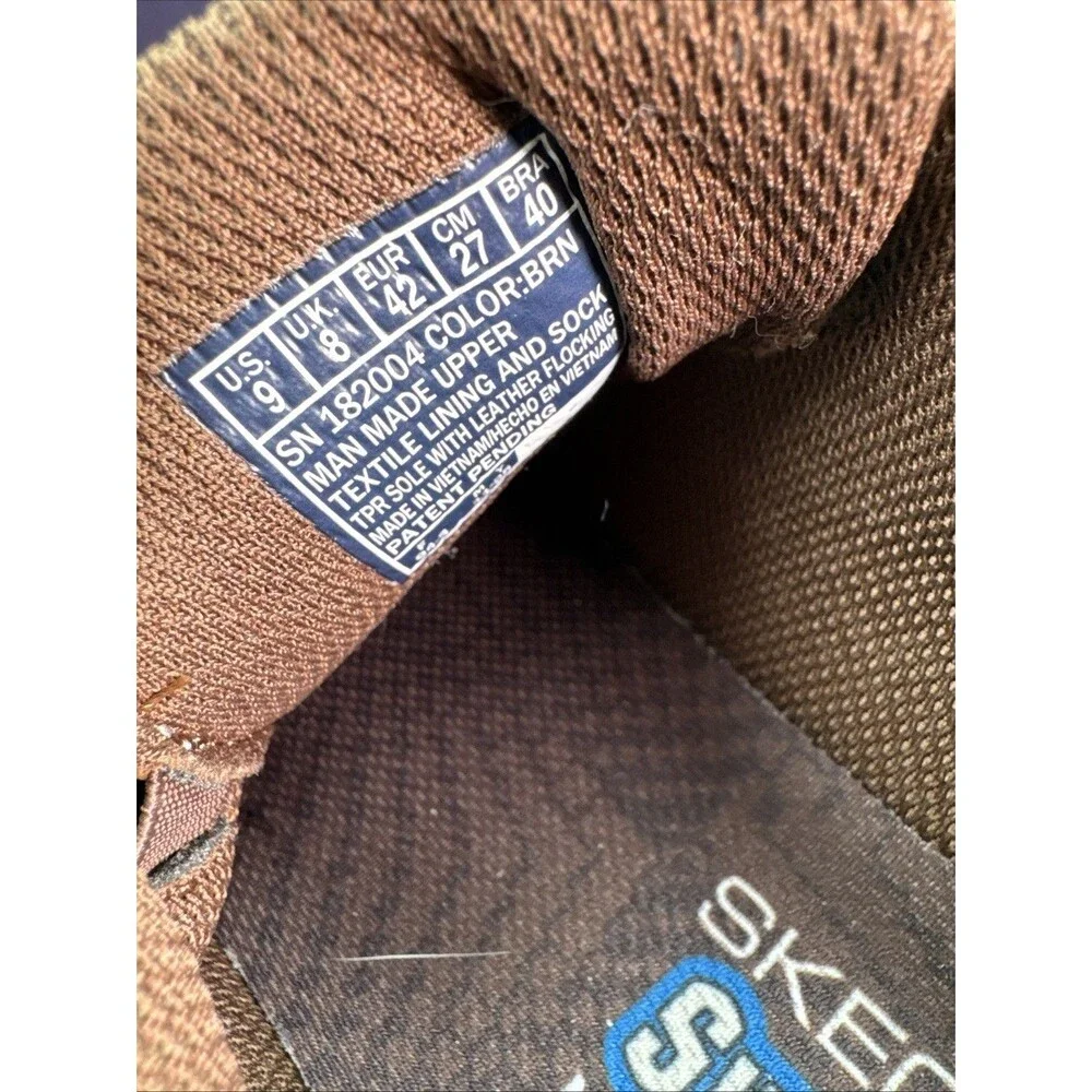 Skechers Hands Free Swift Fit Men’s 9 Brown Waterproof Casual Lace Sneakers
